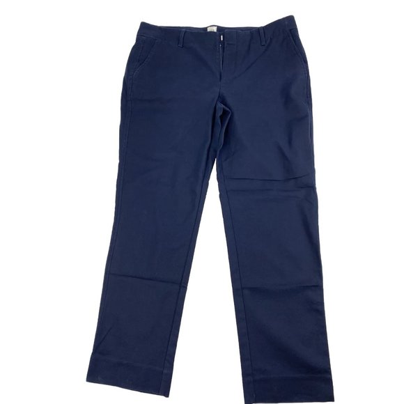 Gap Slim Crop Pants Size 10R New Uniform Navy Blue Bottoms - Picture 1 of 12